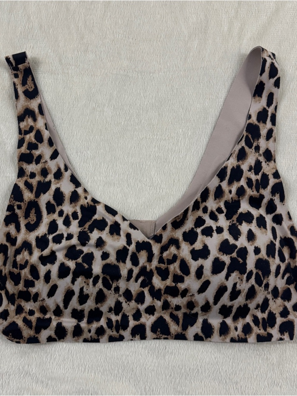 Victoria's Secret Leopard-Print Bralette in Tan and Black. Wire free